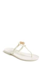 Women's Tory Burch 'mini Miller' Flat Sandal M - Ivory