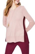 Women's Boden Side Stripe Sweater - Pink