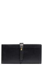 Women's Madewell New Post Leather Wallet - Black