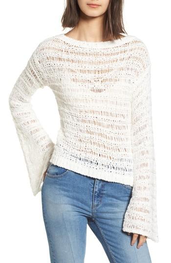 Women's Band Of Gypsies Ladder Stitch Sweater - Ivory