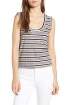 Women's Cupcakes And Cashmere Brittney Mixed Stripe Tank - Ivory