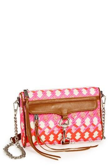 Rebecca Minkoff 'mini M.a.c.' Crossbody Bag Pink/ Orange Print