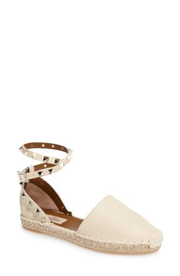Women's Valentino Rockstud Espadrille Sandal Us / 35eu - White