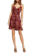 Women's Willow & Clay Ruffle Lace Dress - Burgundy