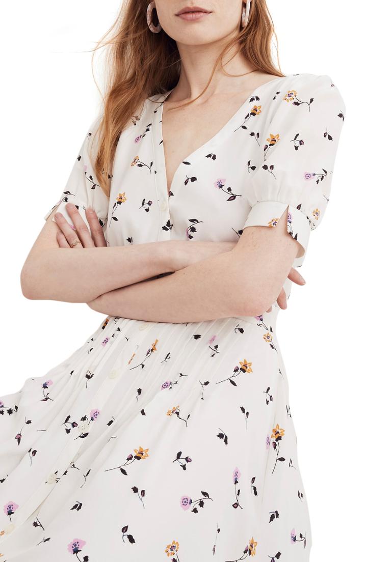 Women's Madewell Daylily Pintuck Dress