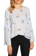 Women's Cece Bell Sleeve Bird Stripe Blouse - Blue
