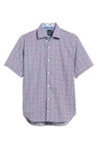 Men's Tailorbyrd Maurice Print Sport Shirt, Size - Coral