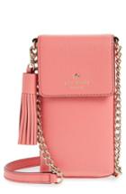 Kate Spade New York North/south Leather Smartphone Crossbody Bag - Pink