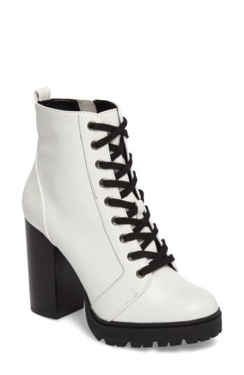 Women's Steve Madden Laurie Platform Bootie .5 M - White
