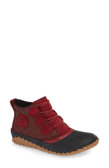 Women's Sorel Out 'n' About Plus Camp Waterproof Bootie .5 M - Red