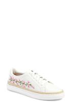 Women's Caslon Perry Lea Embroidered Sneaker .5 M - White