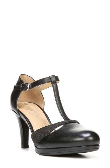 Women's Naturalizer Megan T-strap Pump .5 M - Black
