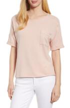 Women's Caslon Off-duty Pocket Tee Shirt - Pink