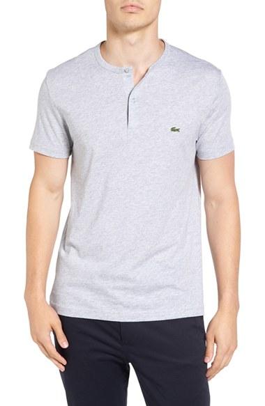 Men's Lacoste Henley T-shirt (s) - Grey