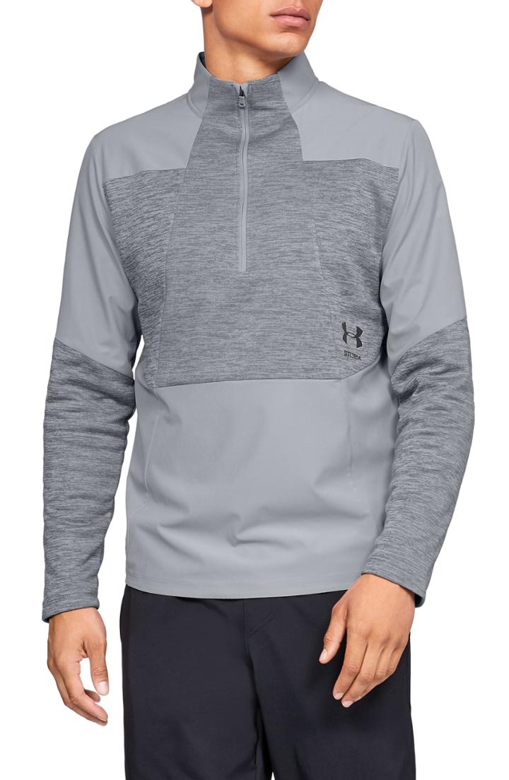 Men's Under Armour Storm Cyclone Water Repellent Quarter Zip Pullover - Grey