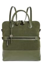 Lodis Los Angeles Nia Convertible Leather Backpack - Green