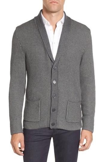 Men's Vince Camuto Slim Shawl Collar Cardigan - Grey