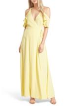 Women's Privacy Please Acme Off The Shoulder Wrap Maxi Dress - Yellow