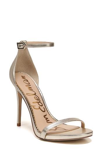 Women's Sam Edelman Ariella Ankle Strap Sandal M - Metallic
