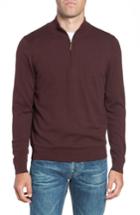 Men's Nordstrom Men's Shop Half Zip Cotton & Cashmere Pullover - Red