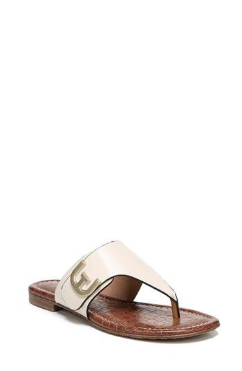 Women's Sam Edelman Barry V-strap Thong Sandal M - White