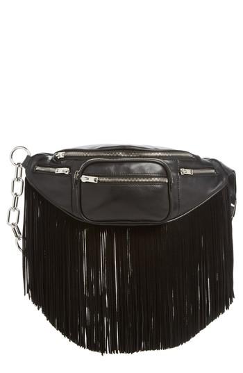Alexander Wang Attica Fringe Lambskin Leather Fanny Pack - Black