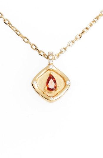 Women's Lulu Dk X We Wore What Teardrop Birthstone Pendant Necklace