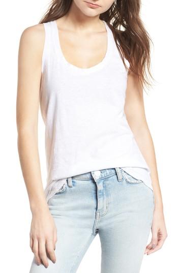 Women's 7 For All Mankind Slub Racerback Tank - White