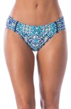 Women's La Blanca Tuvalu Side Shirred Hipster Bikini Bottoms - Blue