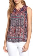 Women's Lucky Brand Paisley Lace-up Tank