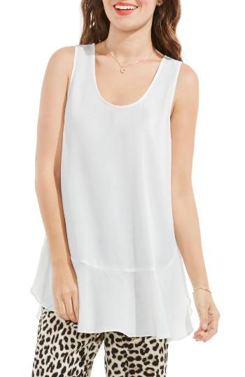 Women's Vince Camuto Ruffle Hem Blouse - White