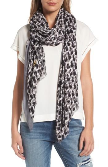 Women's Kate Spade New York Inked Texture Oblong Twill Scarf