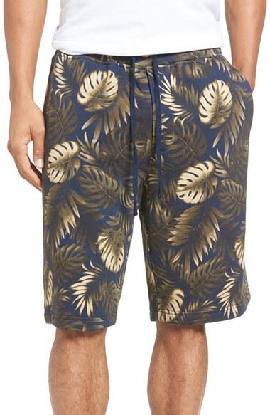 Men's Vince Foliage Print Sweat Shorts