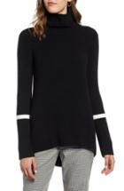 Women's Halogen High Low Oversize Wool Blend Sweater, Size - Black