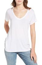 Women's Treasure & Bond Oil Wash Cutout Tee, Size - White