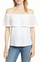 Women's Lucky Brand Crochet Off The Shoulder Top - White