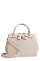 Ted Baker London Small Bowsiia Leather Bowler Bag - Ivory