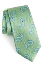 Men's Nordstrom Men's Shop Jerome Paisley Silk Tie, Size - Green
