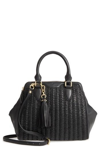 Celine Dion Medley Braided Leather Satchel - Black