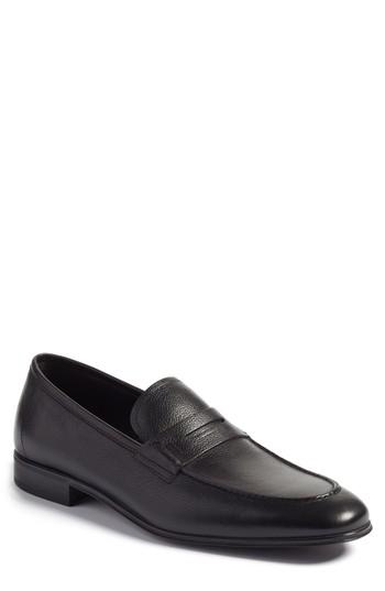 Men's Salvatore Ferragamo Fiorino 2 Penny Loafer .5 M - Black