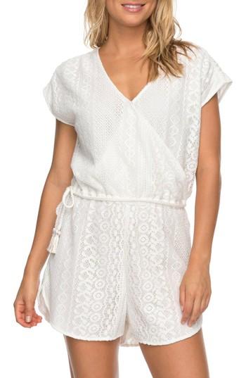 Women's Roxy Totem Roads Lace Romper - White