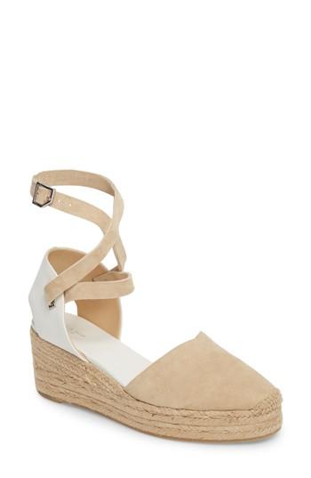 Women's Rag & Bone Kea Ankle Strap Wedge Espadrille Us / 35eu - Beige