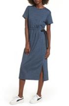 Women's Lush Side Tie Midi T-shirt Dress - Blue