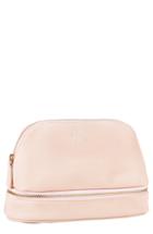 Cathy's Concepts Monogram Faux Leather Cosmetics Case, Size - Blush Pink U