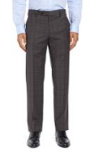 Men's Zanella Parker Plaid Stretch Trousers - Beige