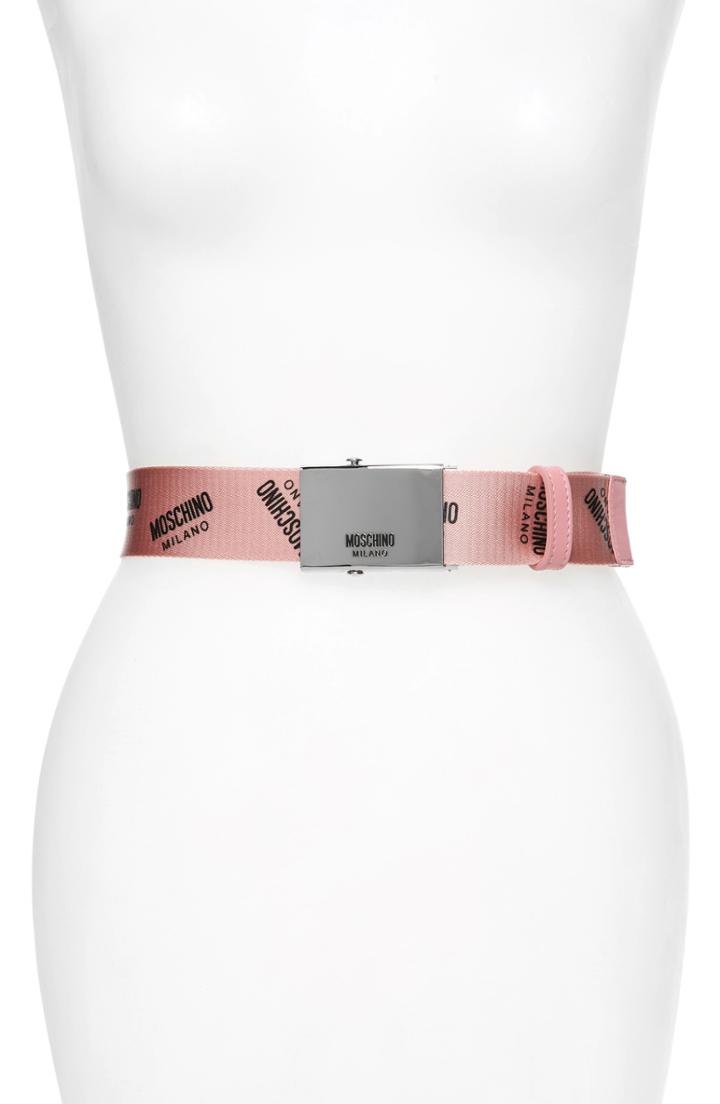 Women's Moschino Sporty Print Belt, Size - Pink Print