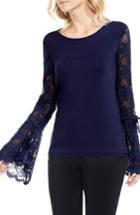 Women's Vince Camuto Lace Bell Sleeve Top, Size - Blue