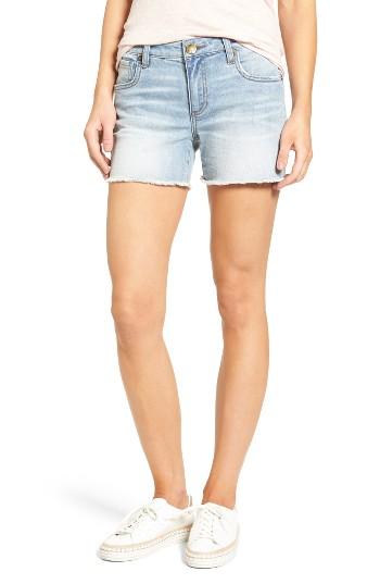 Women's Kut From The Kloth Gidget Frayed Denim Shorts - Blue