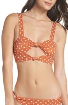 Women's For Love & Lemons Mariposa Knot Bikini Top - Orange