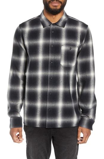 Men's Hudson Jeans Weston Regular Fit Plaid Flannel Shirt - Black